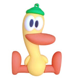 3D PVC Figure Keychain - Pocoyo Y Sus Amigos - Pato Green Hat Sitting