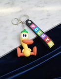 3D PVC Figure Keychain - Pocoyo Y Sus Amigos - Pato Green Hat Sitting