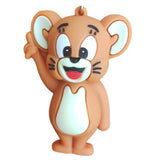 3D PVC Figure Keychain - Tom and Jerry - Jerry Waving