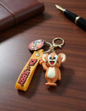 3D PVC Figure Keychain - Tom and Jerry - Jerry Waving