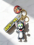 3D PVC Figure Keychain - Tom and Jerry - Tom Happy Pose