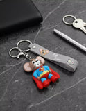 3D PVC Figure Keychain - Tom and Jerry - Jerry As Superman
