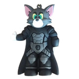 3D PVC Figure Keychain - Tom and Jerry - Tom Armored Batman