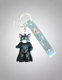 3D PVC Figure Keychain - Tom and Jerry - Tom Armored Batman
