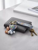 3D PVC Figure Keychain - Tom and Jerry - Chibi Sitting