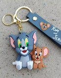 3D PVC Figure Keychain - Tom and Jerry - Chibi Sitting Variant 2