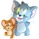 3D PVC Figure Keychain - Tom and Jerry - Chibi Smiling
