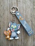 3D PVC Figure Keychain - Tom and Jerry - Chibi Smiling