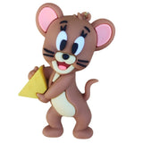 3D PVC Figure Keychain - Tom and Jerry - Jerry Holding Cheese