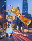3D PVC Figure Keychain - Tom and Jerry - Jerry Golden State Warriors