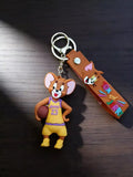 3D PVC Figure Keychain - Tom and Jerry - Jerry Lakers Jersey 23