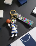 3D PVC Figure Keychain - Tom and Jerry - Tom Suns Spinning Basketball