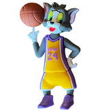 3D PVC Figure Keychain - Tom and Jerry - Tom Basketball Bryant 24
