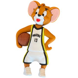 3D PVC Figure Keychain - Tom and Jerry - Jerry Pacers Jersey Basketball