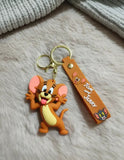 3D PVC Figure Keychain - Tom and Jerry - Jerry Sticking Tongue Out