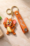 3D PVC Figure Keychain - Tom and Jerry - Jerry Sticking Tongue Out
