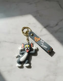 3D PVC Figure Keychain - Tom and Jerry - Tom Sticking Tongue Out