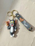 3D PVC Figure Keychain - Tom and Jerry - Tom Holding Jerry