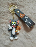3D PVC Figure Keychain - Tom and Jerry - Tom Holding Jerry Thumbs Up