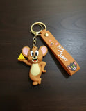 3D PVC Figure Keychain - Tom and Jerry - Jerry Holding Cheese Variant 2