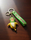 3D PVC Figure Keychain - Italian Brainrot - Grumpy Monkey Banana