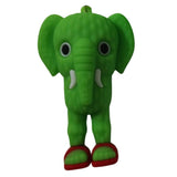 3D PVC Figure Keychain - Italian Brainrot - Elefante Verde Red Sandals