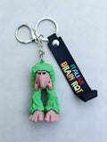 3D PVC Figure Keychain - Italian Brainrot - Pinguino Green Ghillie Suit