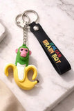 3D PVC Figure Keychain - Italian Brainrot - Monkey In Peeled Banana