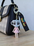 3D PVC Figure Keychain - Italian Brainrot - Coffee Cup Lady Pink Dress