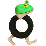 3D PVC Figure Keychain - Italian Brainrot - Gommy Frog Walking Tire