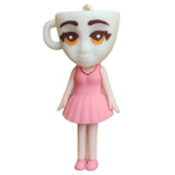 3D PVC Figure Keychain - Italian Brainrot - Signora Teacup Pink Dress