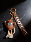 3D PVC Figure Keychain - Italian Brainrot - Moka Pot Cross-legged