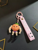 3D PVC Figure Keychain - Italian Brainrot - Buff Orange Purple Briefs