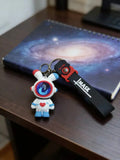 3D PVC Figure Keychain - Universo Astronautas - Bunny Astronaut Heartbeat