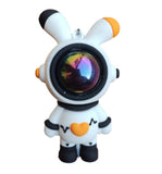 3D PVC Figure Keychain - Universo Astronautas - Bunny Astronaut Orange Heart