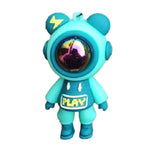 3D PVC Figure Keychain - Universo Astronautas - Astronaut Play Lightning Bolt