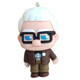 3D PVC Figure Keychain - Up Una Aventura Juntos - Carl Fredricksen Chibi Grumpy