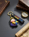 3D PVC Figure Keychain - Up Una Aventura Juntos - Russell Riding Kevin