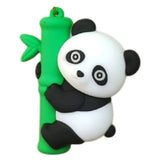 3D PVC Figure Keychain - Oso Panda - Panda Clinging To Bamboo