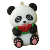 3D PVC Figure Keychain - Oso Panda - Panda Holding Watermelon