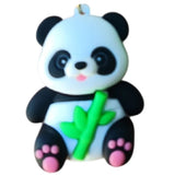 3D PVC Figure Keychain - Oso Panda - Panda Holding Bamboo Variant 2