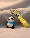 3D PVC Figure Keychain - Oso Panda - Panda Ice Skating Scarf