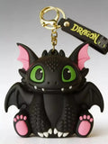 3D PVC Figure Keychain - How to Train Your Dragon - Chibi Toothless Pink Accents