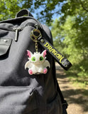 3D PVC Figure Keychain - How to Train Your Dragon - Light Fury Sitting Chibi