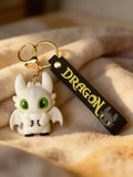 3D PVC Figure Keychain - How to Train Your Dragon - Chibi Light Fury