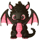 3D PVC Figure Keychain - How to Train Your Dragon - Pink Chibi Toothless