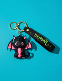 3D PVC Figure Keychain - How to Train Your Dragon - Pink Chibi Toothless