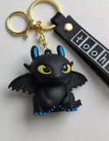 3D PVC Figure Keychain - How to Train Your Dragon - Chibi Toothless Blue Accents