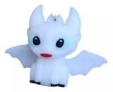 3D PVC Figure Keychain - How to Train Your Dragon - Chibi Light Fury Sitting