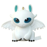 3D PVC Figure Keychain - How to Train Your Dragon - Chibi Light Fury Sitting Variant 2